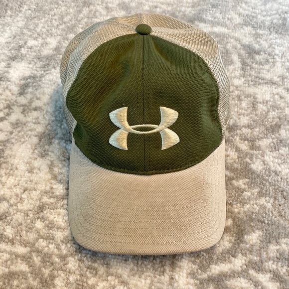 Green And Tan Under Armour Hat 